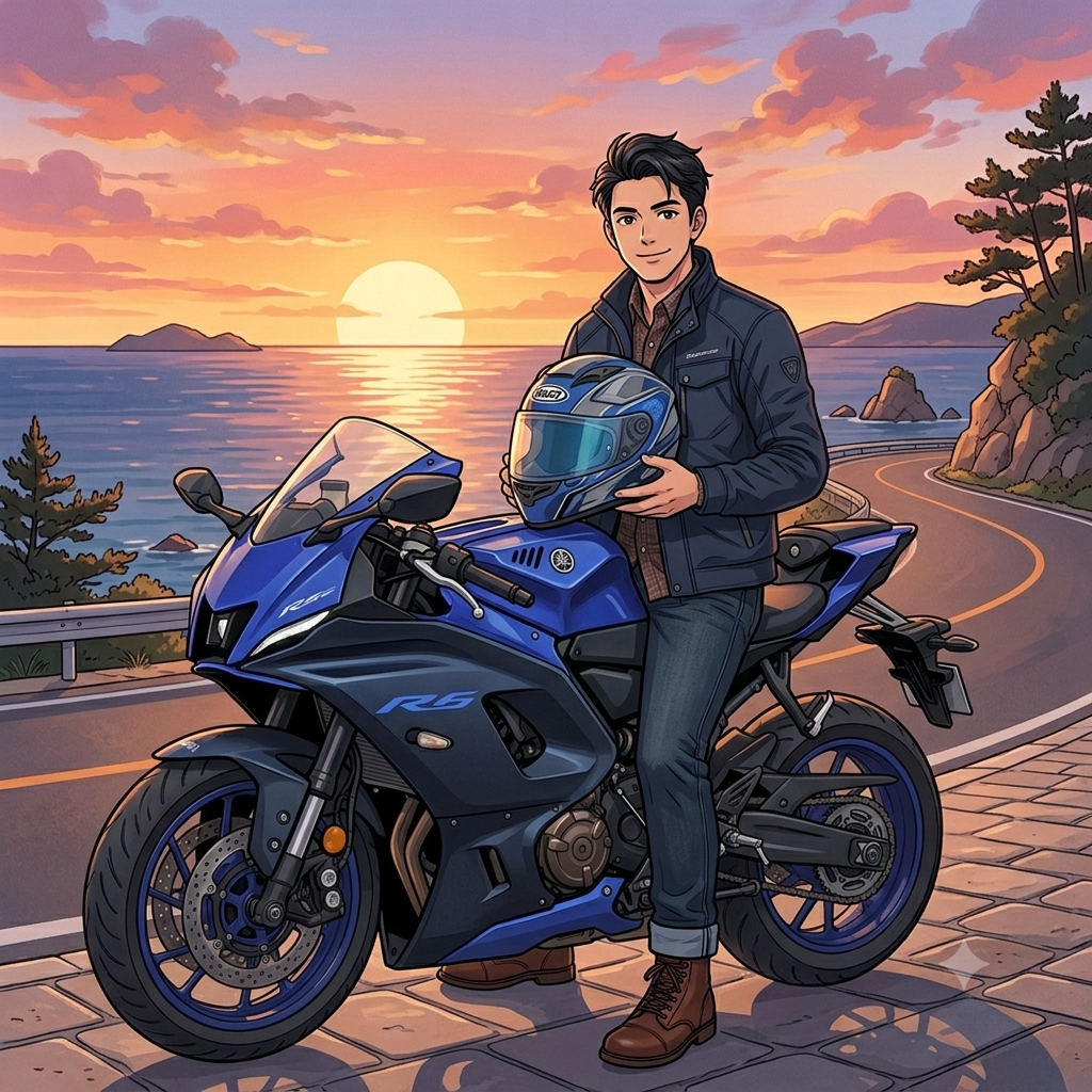 30代男性・中型バイク